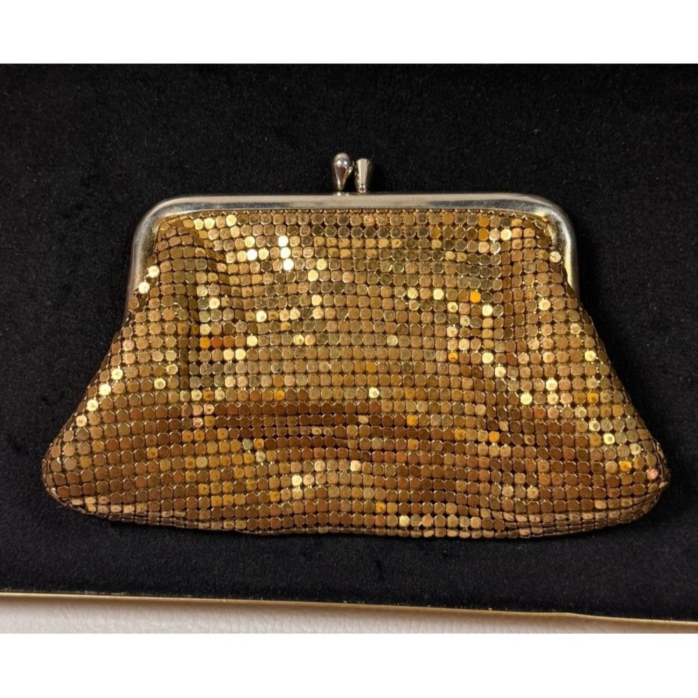 Whiting & Davis Gold Mesh‎ Coin Purse – 5.5x3.5" Vintage Snap Closure